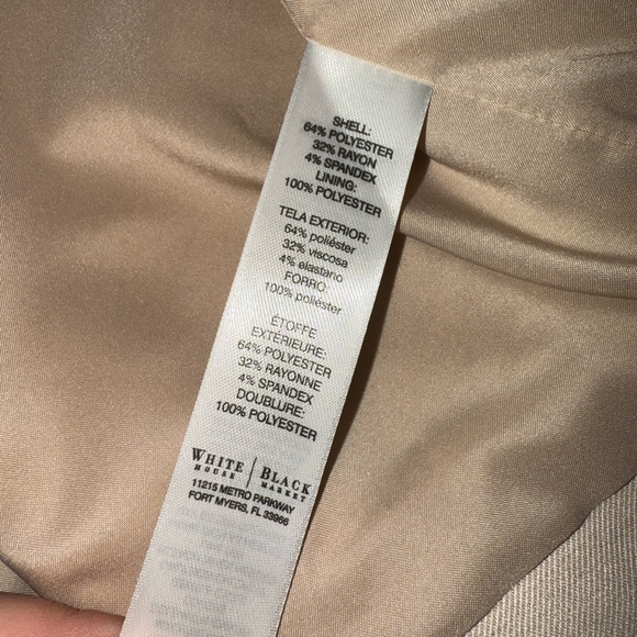 White House Black Market‎ Beige Sleeveless vest fully lined, tailored fit size 4 - Picture 2 of 6